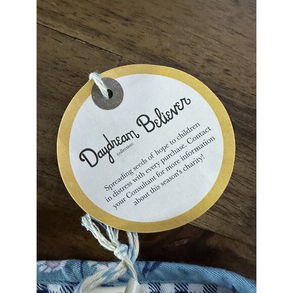 NWT Wildflowers Daydream Believer Blue Gingham Butterfly Flit and Flutter Top 2 - Picture 8 of 8